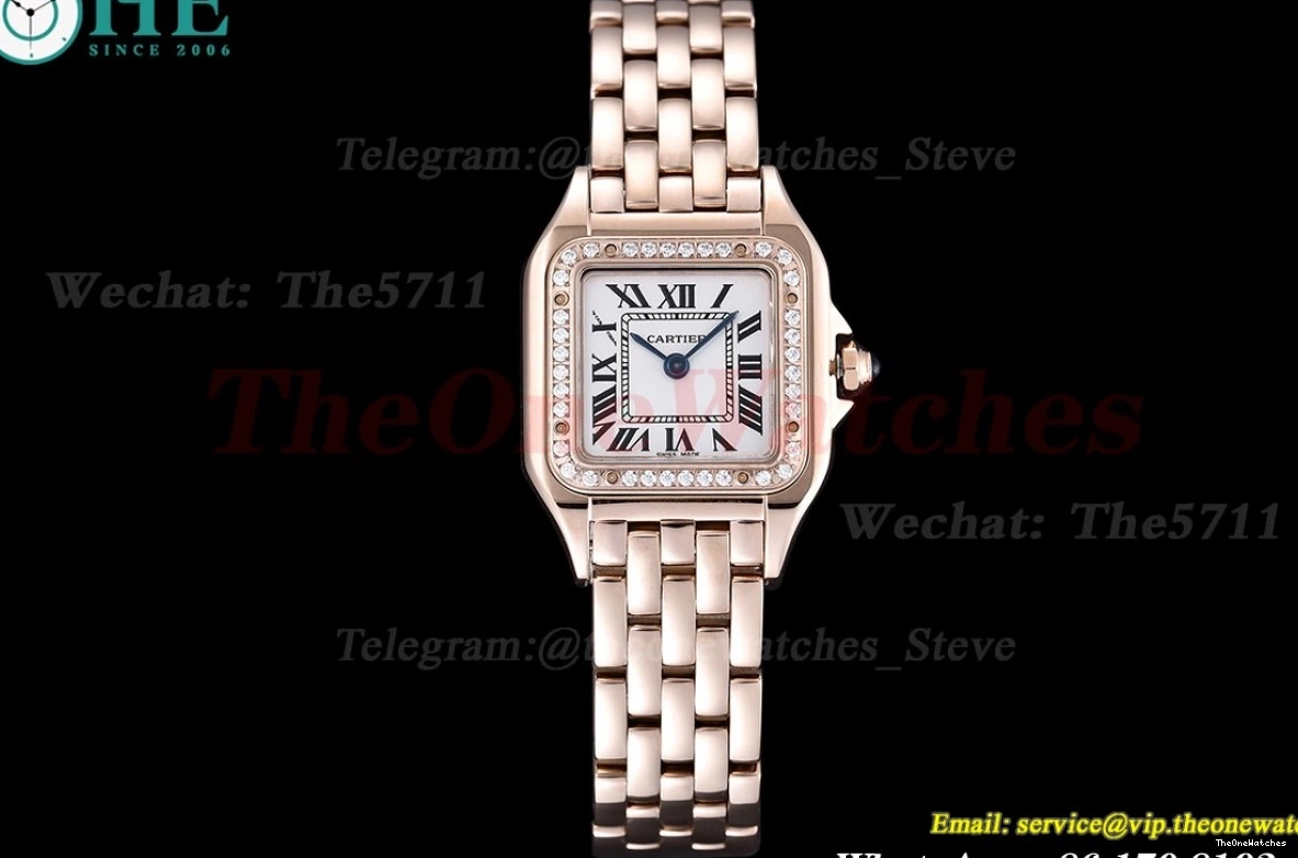 8848F RG Ladies Secrete 22mm Dial White RG Swiss Dia Qtz Panthere De 0423